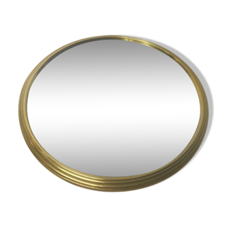 Miroir rond doré 38cm