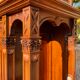 Walnut Cabinet with Marble Inlays Renaissance Style