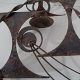 Brutalist Iron Candleholders by Henrik Horst, Denmark, 1960s, Set of 2