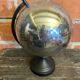 World Map Globe Earth Planet Chrome Metal + Black Design Stand