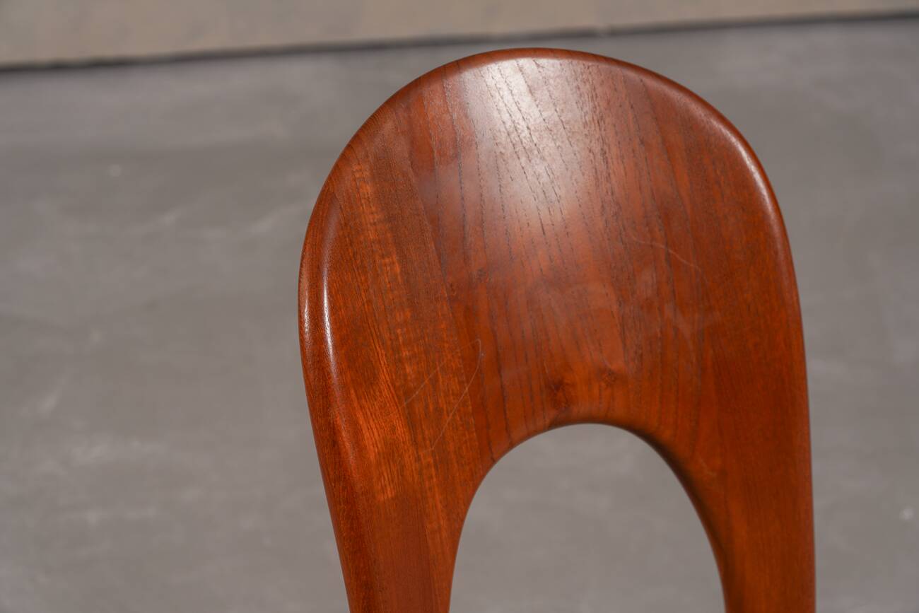 Vintage Morten dining chairs in teak by Niels Koefoed for Hornslet Møbelfabrik, Denmark 1970’s, set of 4