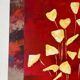 Golden flowers in a polka dot vase