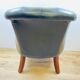 Fauteuil Chesterfield en cuir vert anglais
