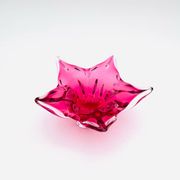 Coupe Sommerso Josef Hospodka - Cristal de Bohême Rose -Circa 1960