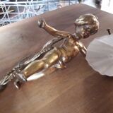 Hanging chandelier / bronze angel dore ep 1940/50