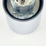 Mid Century Opaline Glass & Chrome Wall Lights from Limburg, Germany, 1970s