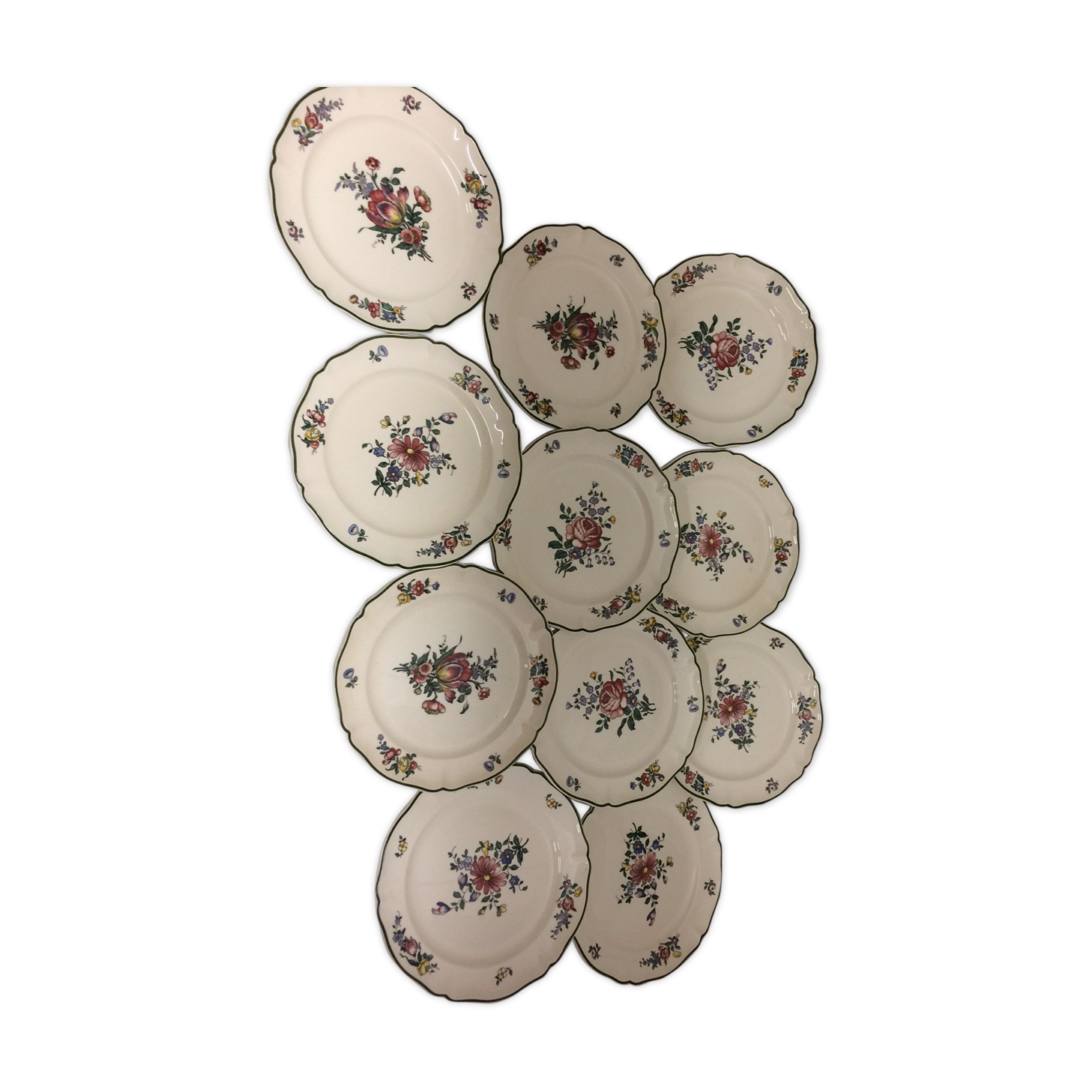 11 old Villeroy-Boch dessert plates