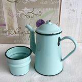 Mint enamelled coffee maker
