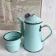 Mint enamelled coffee maker