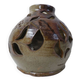 openwork stoneware vase