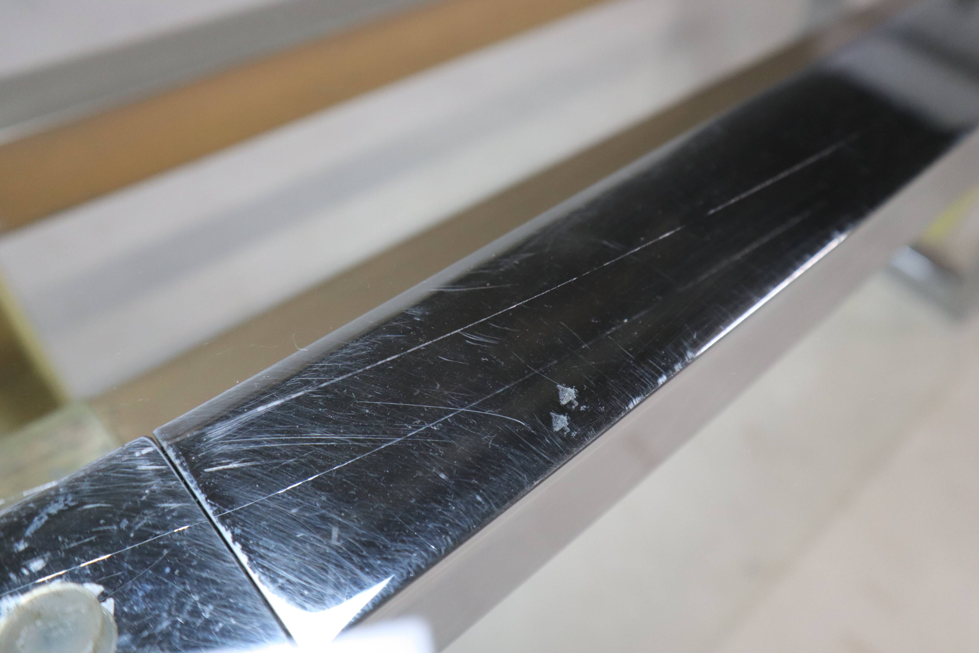 Vintage Chrome and Brass Dining Table by Zevi, Italy, 1970s