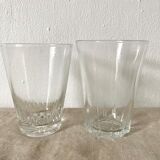 Mismatched vintage water glasses