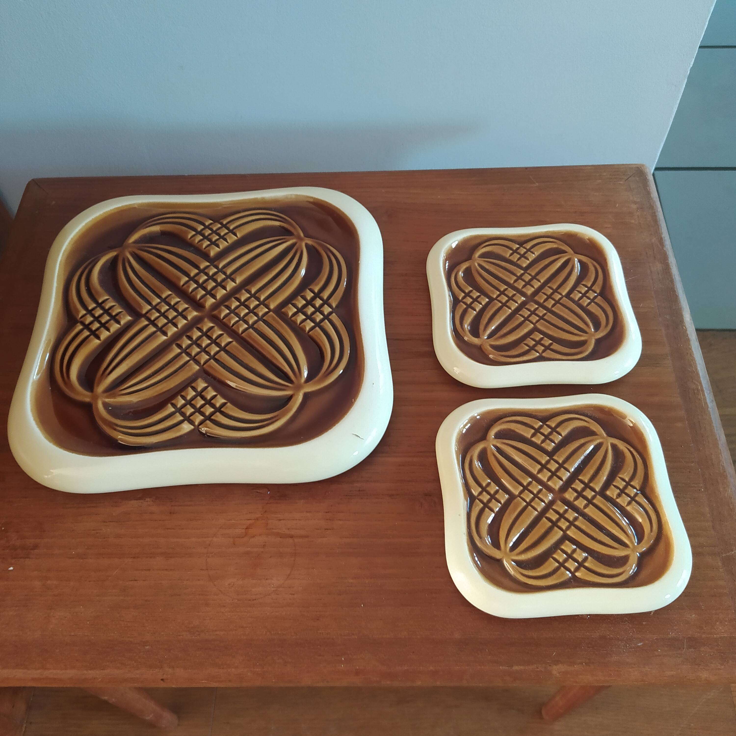 Verceram 1950 coasters and bottles