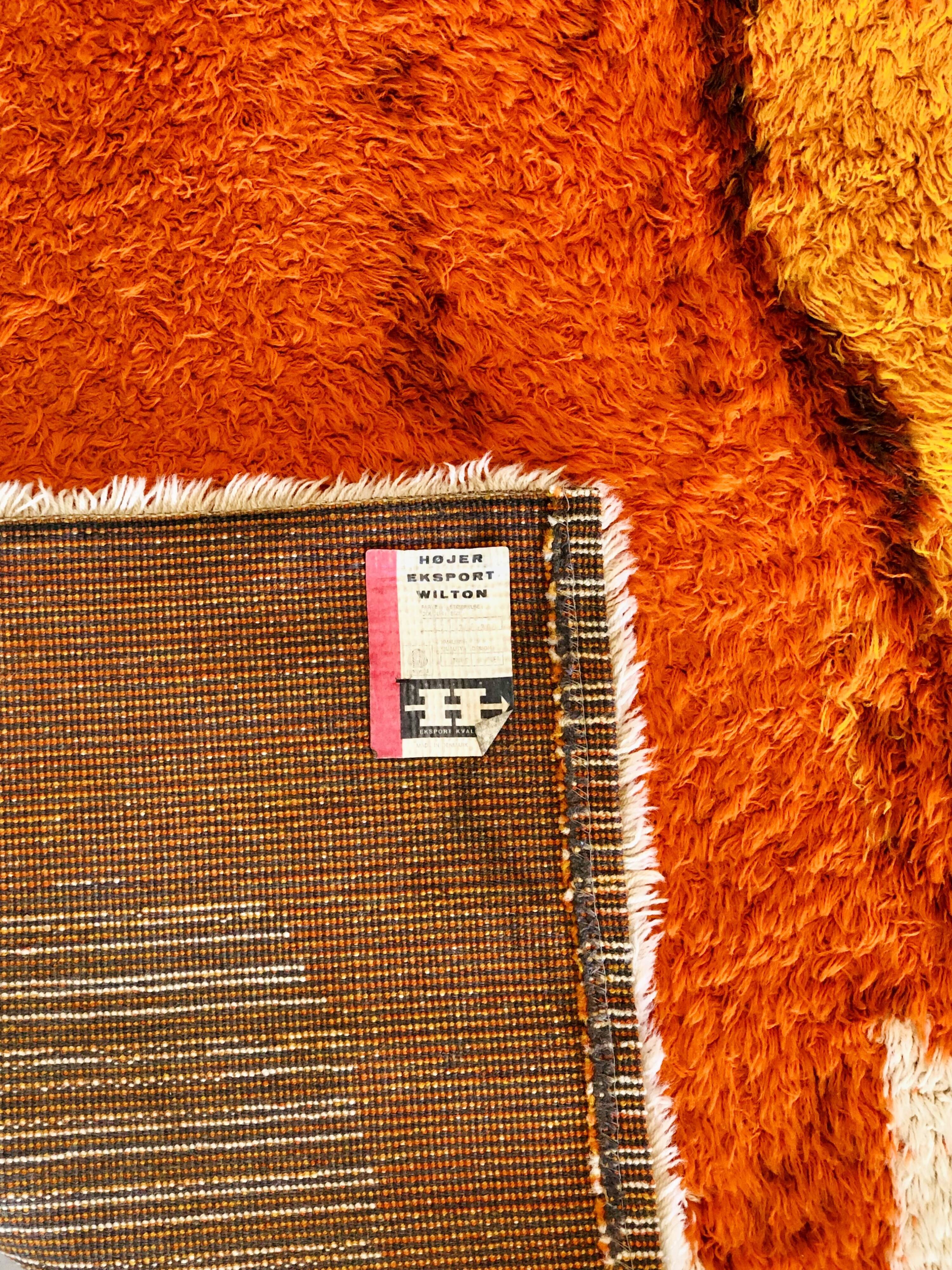 2x3 wool rug by Hojer Eksport Wilton, Joker model, Denmark 70s