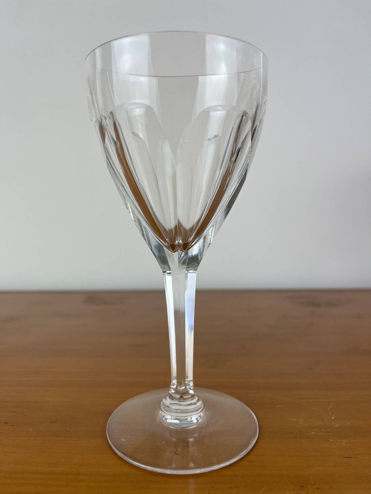 12 crystal wine glasses Lorraine Lemberg Bristol size