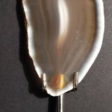 Mineralogy agate slice on base