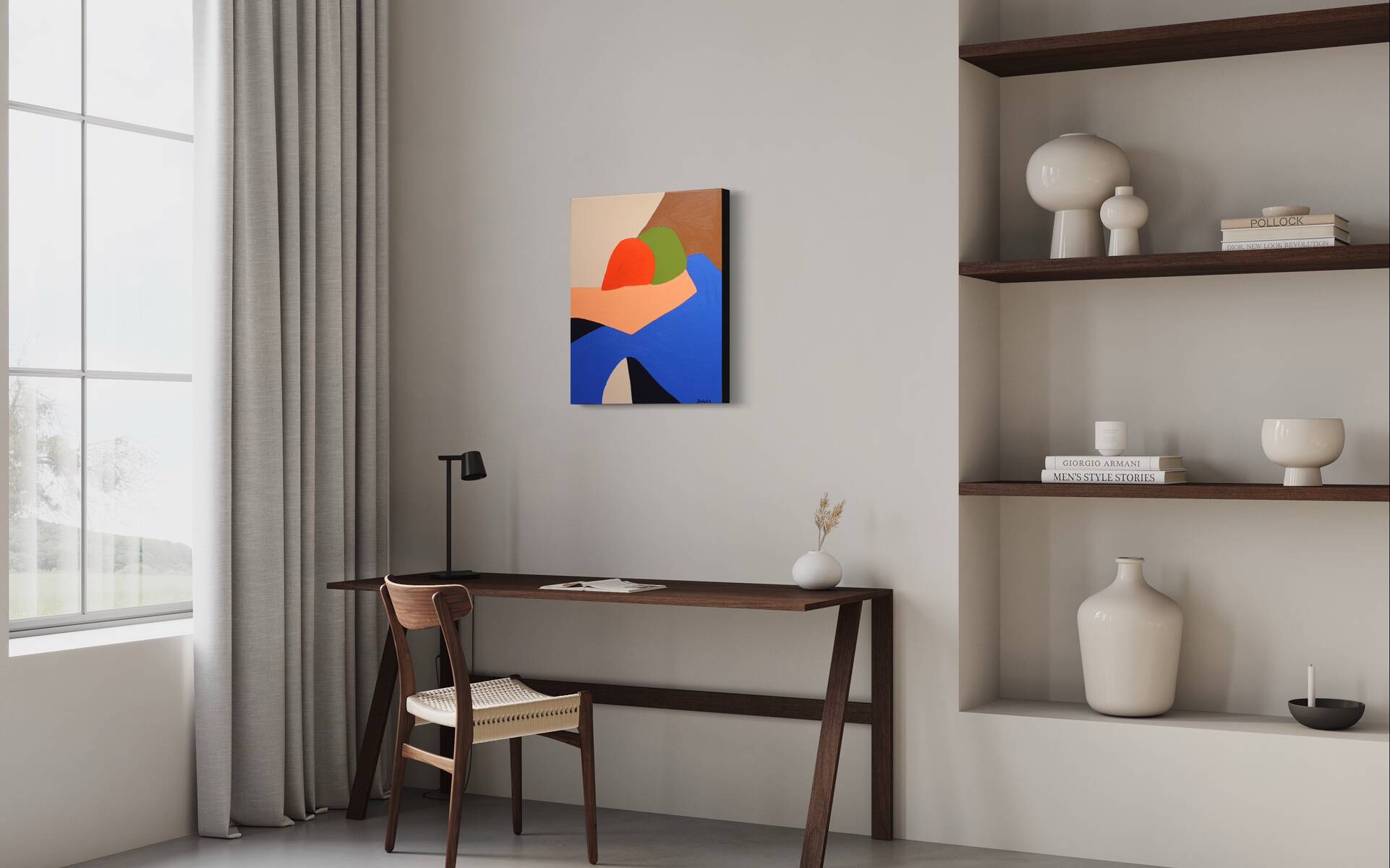 Figurative painting on stretched canvas "in your arms" by Bodasca