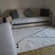 Handmade white-black boujaad rug size 250cm×150cm
