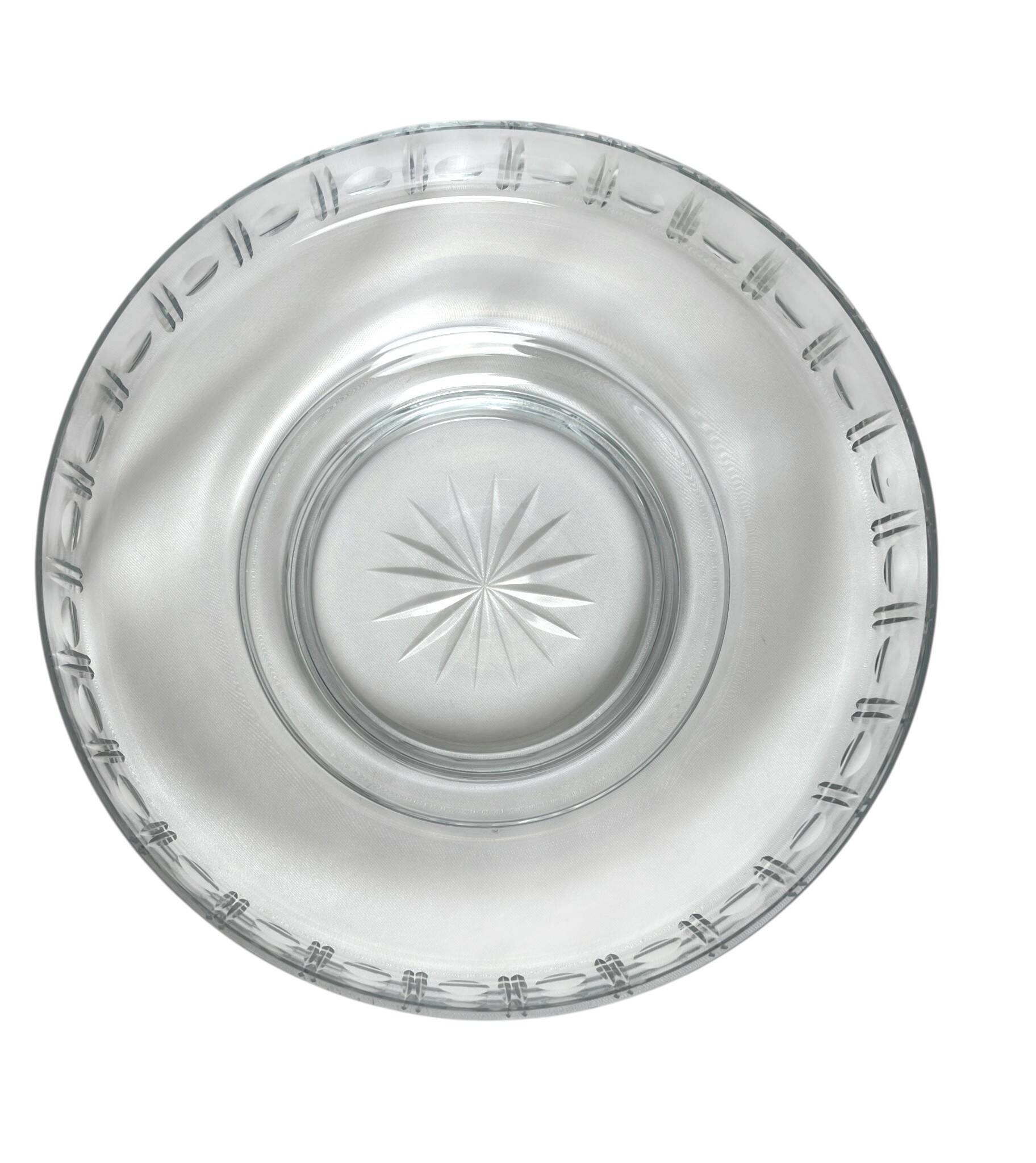 Art Deco, tripod fruit bowl in silver-plated metal by Gallia, crystal, circa 1930.