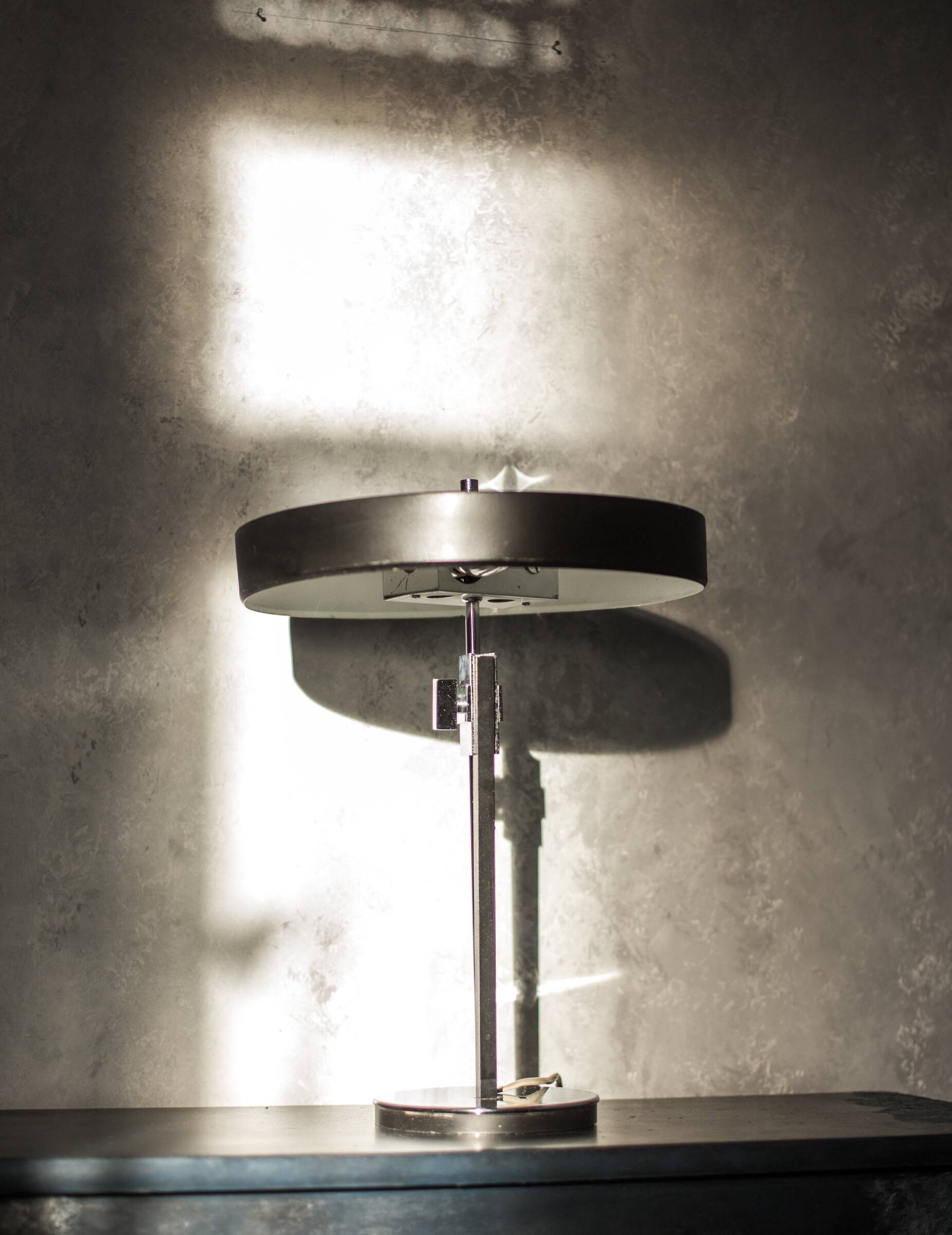 Vintage Bauhaus lamp attributed to Kaiser Leuchten by Boulanger, 1960