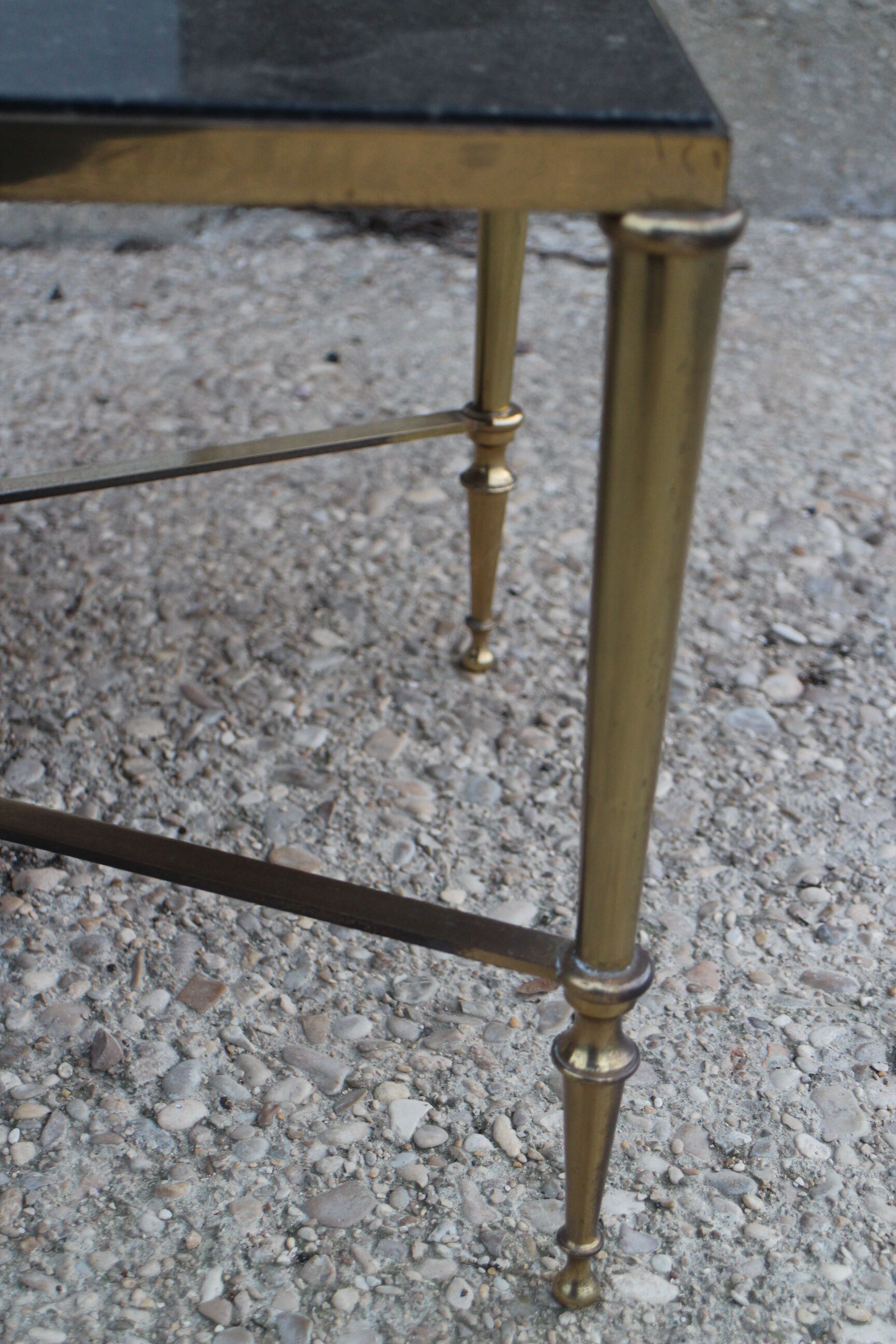 Brass and marble coffee table