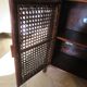 Support buffet bibus woven rattan 2 doors in caning - vintage 60s/70s