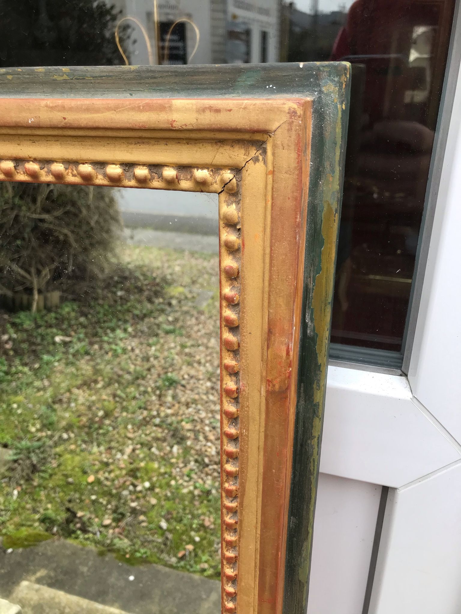 Miroir doré début XXème 101 x 35 cm