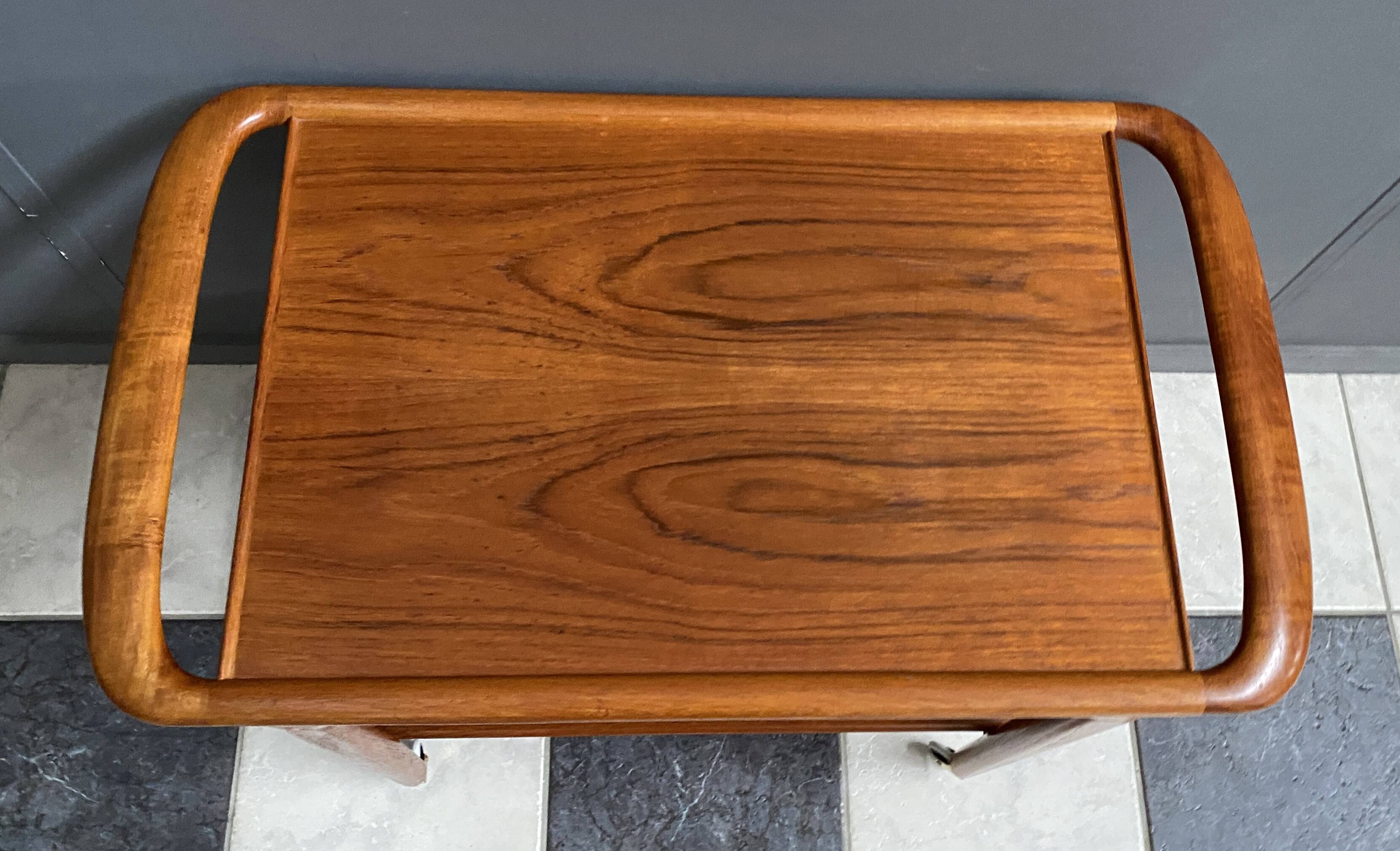 Teak serving trolley by Niels Otto Moller Denmark 1960s Old store stock