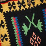 Vintage Turkish Anatolian handmade carpet 67cm X 135cm 1970s, 1C711