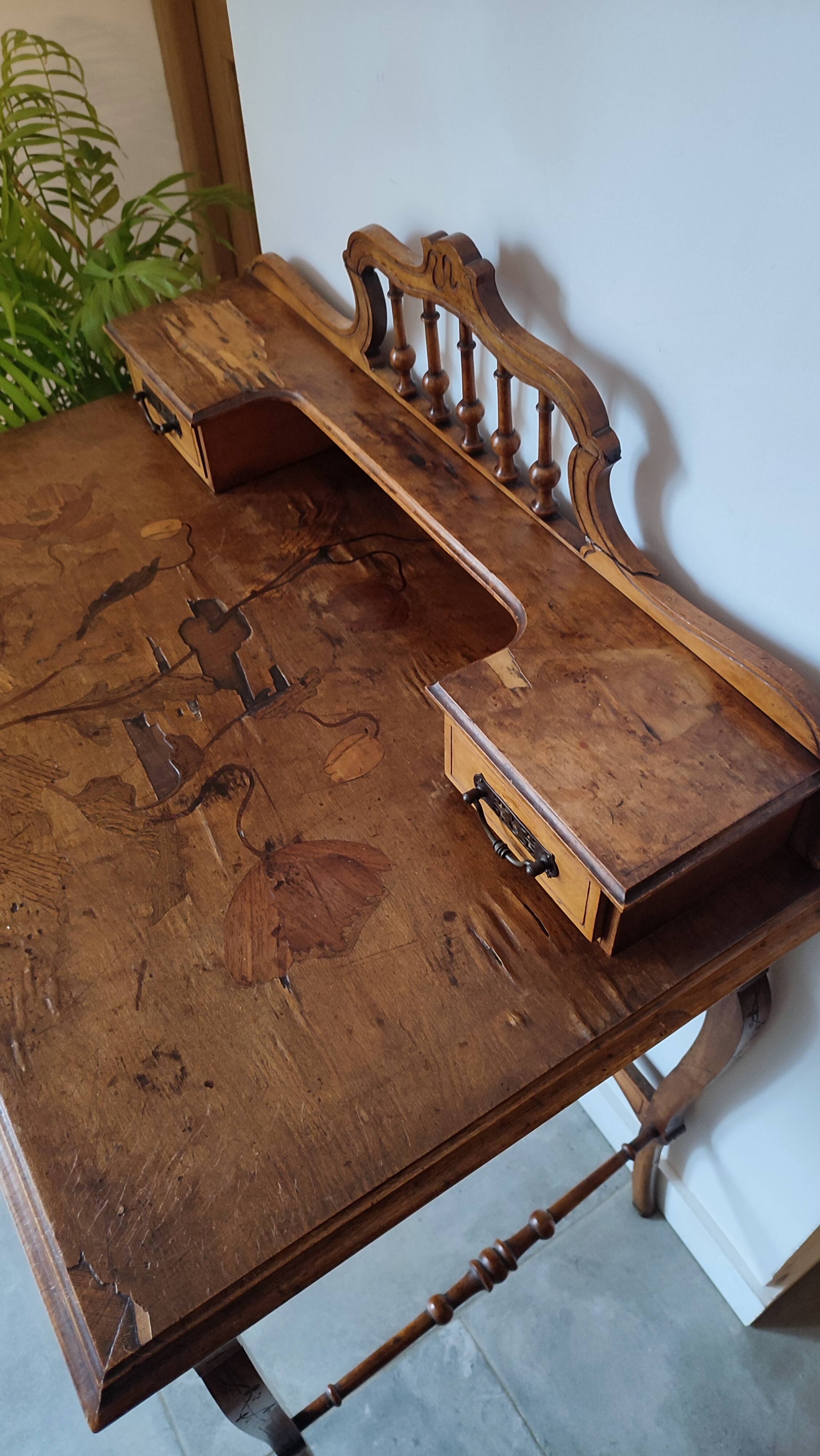 Bureau ancien art nouveau XIXe siècle