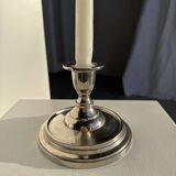 Small shiny silver-plated candlestick H11 D13