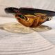 Murano green and yellow blown glass ashtray, 1970