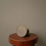 Vintage handheld stoneware candle holder, Scandinavian decorative object