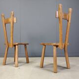 Ensemble de salle à manger brutaliste, années 1960