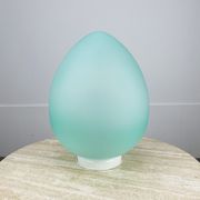 Egg lamp Domec pale green glass 70s