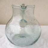 Bubbled glass pitcher