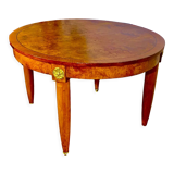 Oval table Art Deco period 1925, magnifying glass of Elm