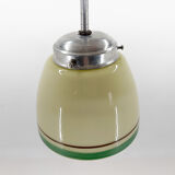 Art Deco Hand Painted Glass Pendant Light, 1930's