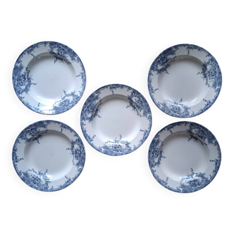 Set 5 assiettes Dauphin BFK 1920