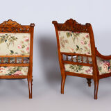 Restored Seating Set, Historicism, Beech, Walnut, Czechia, 1890s