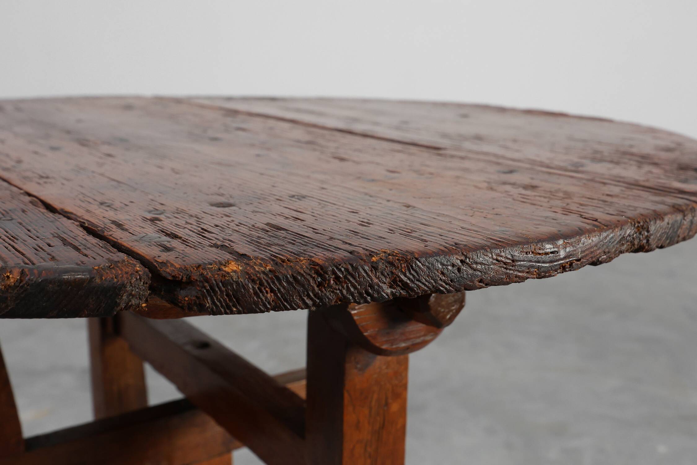 Antique oak Tilt top side table, France ca. 1800
