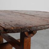 Antique oak Tilt top side table, France ca. 1800