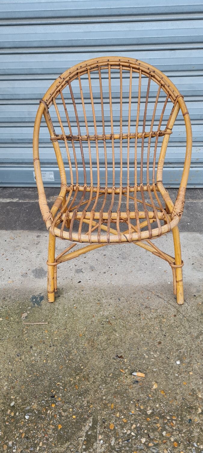 Rattan armchair 1960