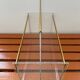 80s Plexiglas and brass magazine rack