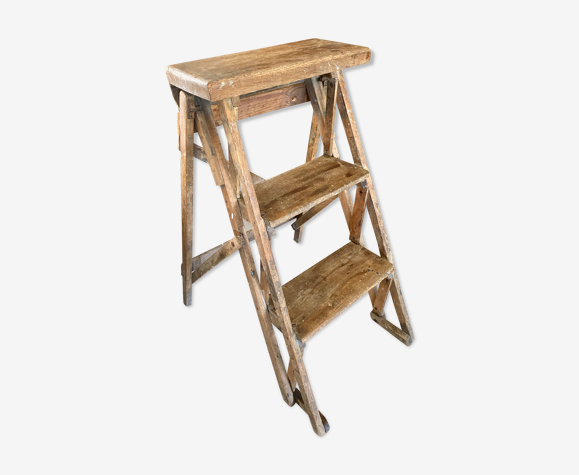 Escabeau bois 3 marches vintage | Selency