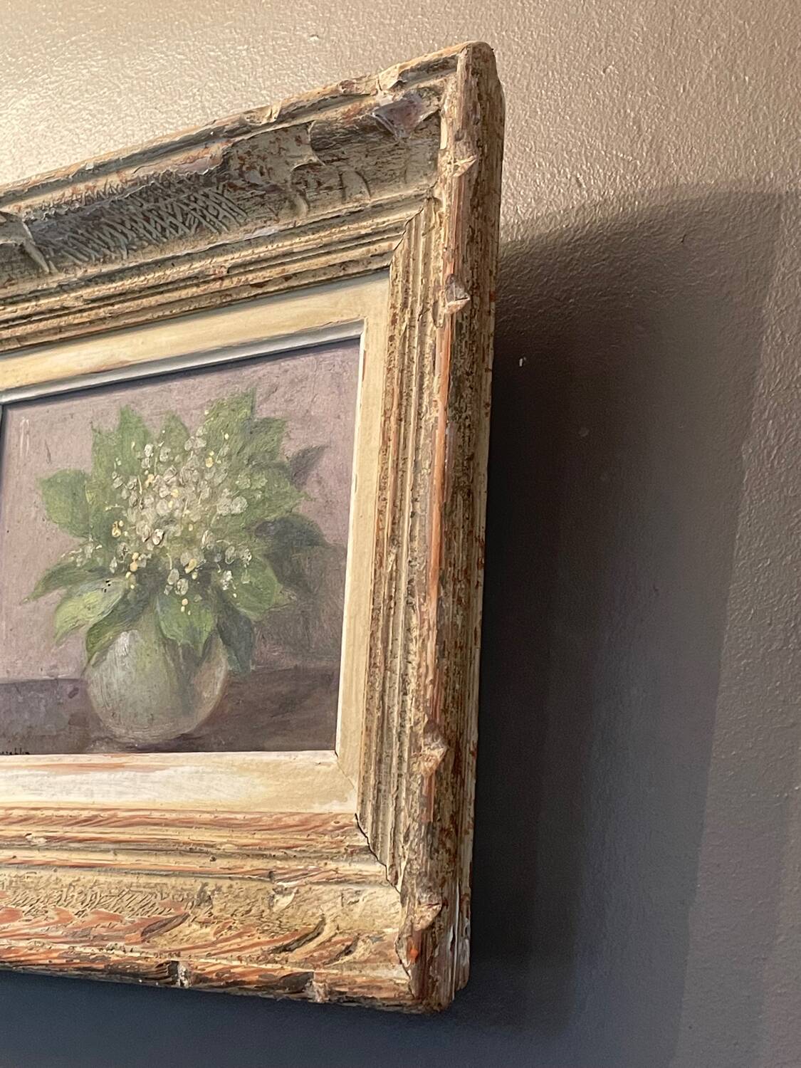 Charming old painting: Bouquet of lily of the valley