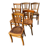 Set of 6 dark bistro chairs