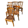Set de 6 chaises bistrot foncées
