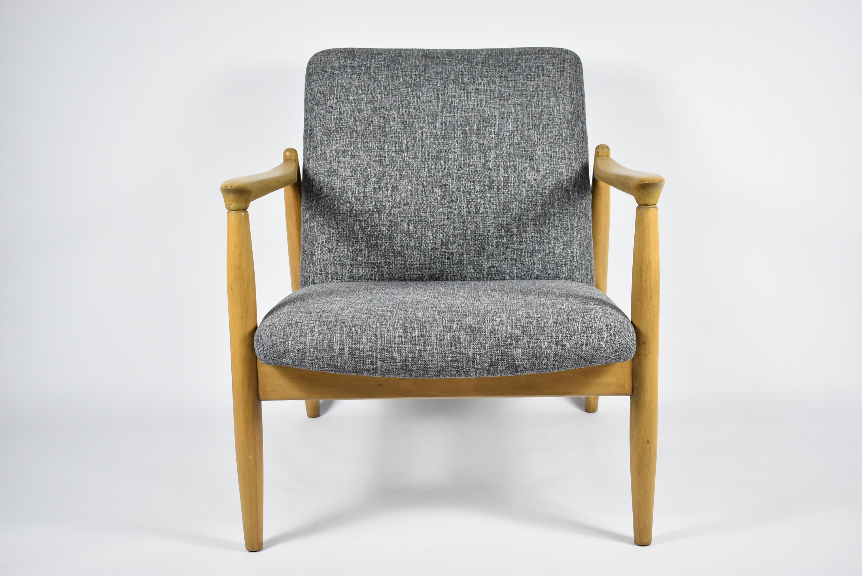 Original restored armchair GFM-64, designer E.Homa, 1960s, grey
