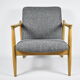 Original restored armchair GFM-64, designer E.Homa, 1960s, grey
